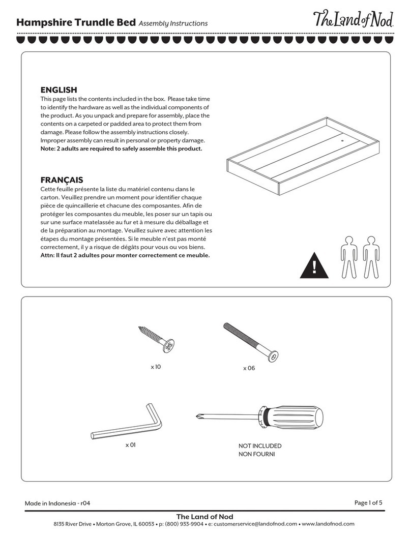 The Land of Nod Hampshire Trundle Bed User manual The Land of Nod Hampshire Trundle Bed User manual