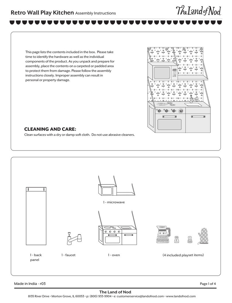 The Land of Nod Retro Wall Play Kitchen Assembly instructions The Land of Nod Retro Wall Play Kitchen Assembly instructions