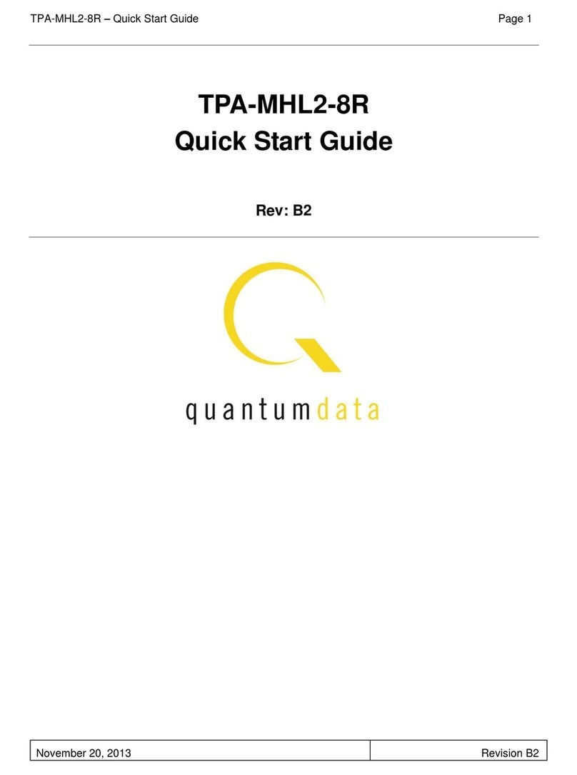 Quantum Data TPA-MHL2-8R quick start guide