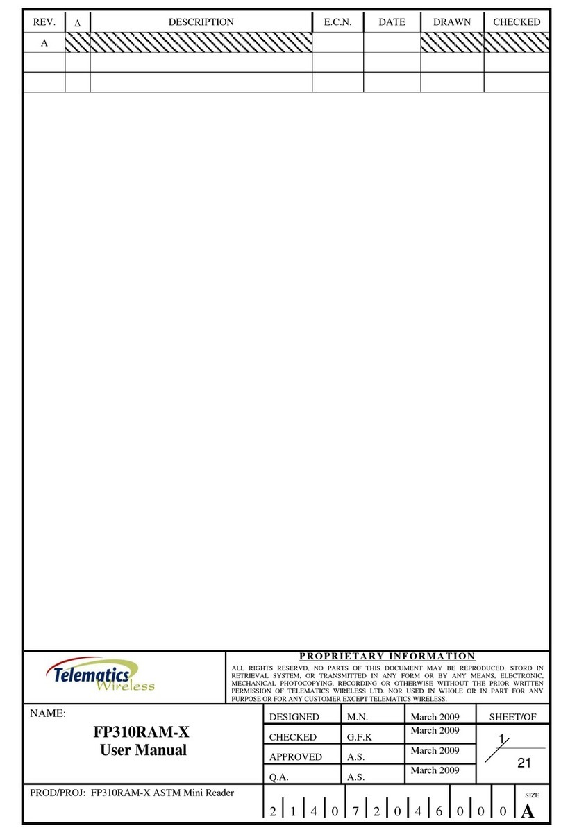 Telematics FP310RAM-X user manual