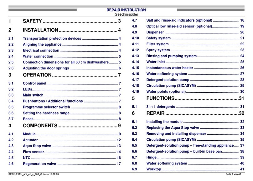 Kleenmaid SE3KLE1AU Repair instruction