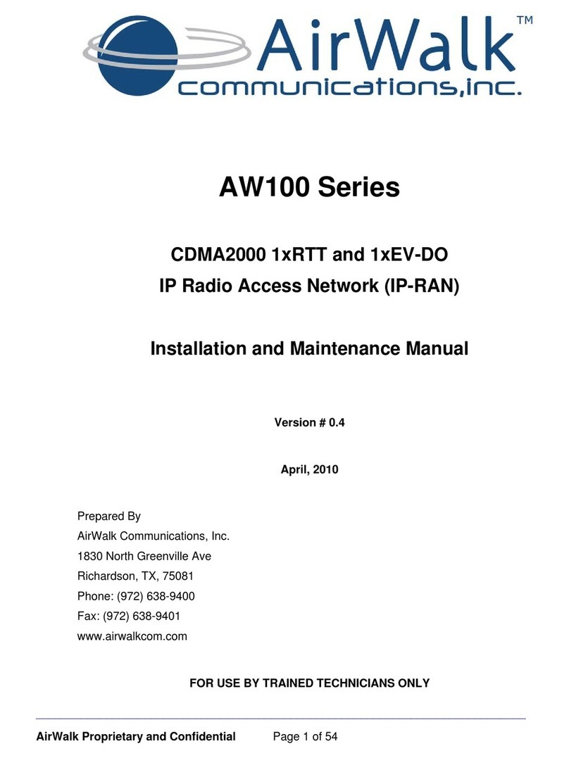 Airwalk AW100 Series Installation and maintenance manual