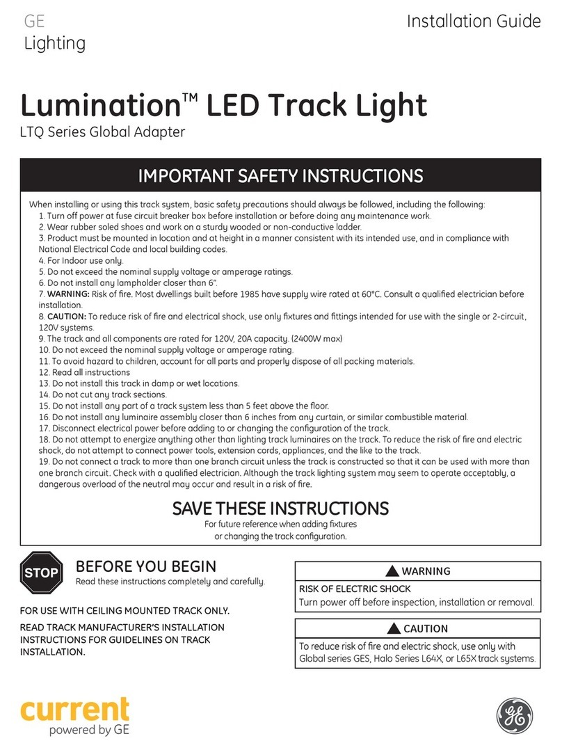 GE Lighting Lumination LED Track Light installation guide