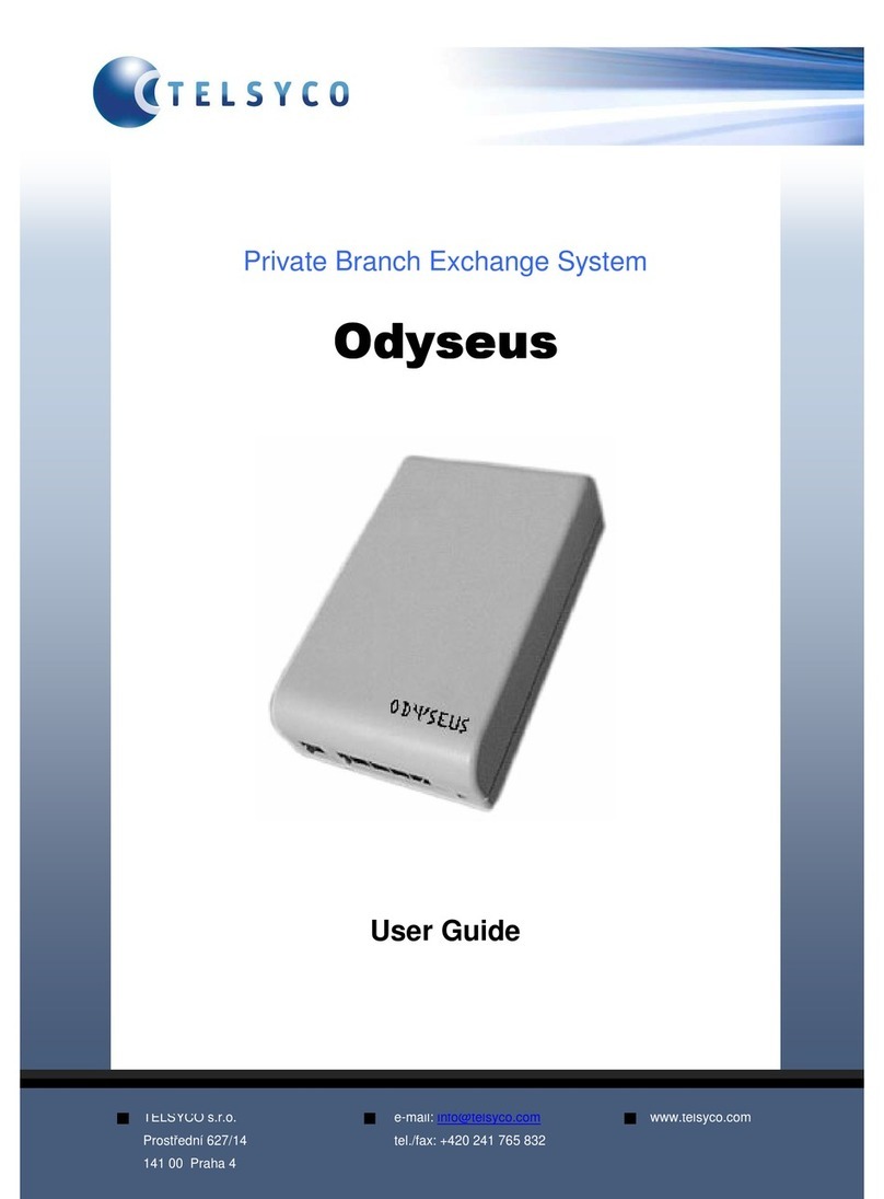 Telsyco Odyseus Odyseus user guide Telsyco Odyseus Odyseus user guide