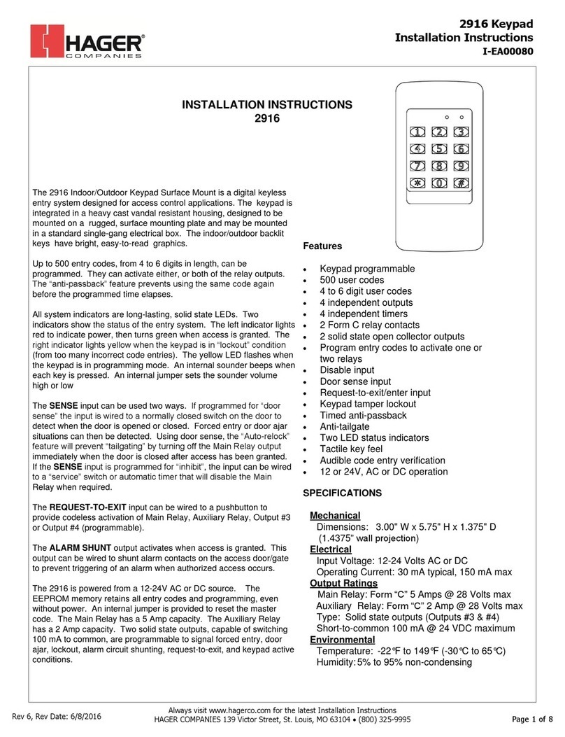 hager 2916 installation instructions