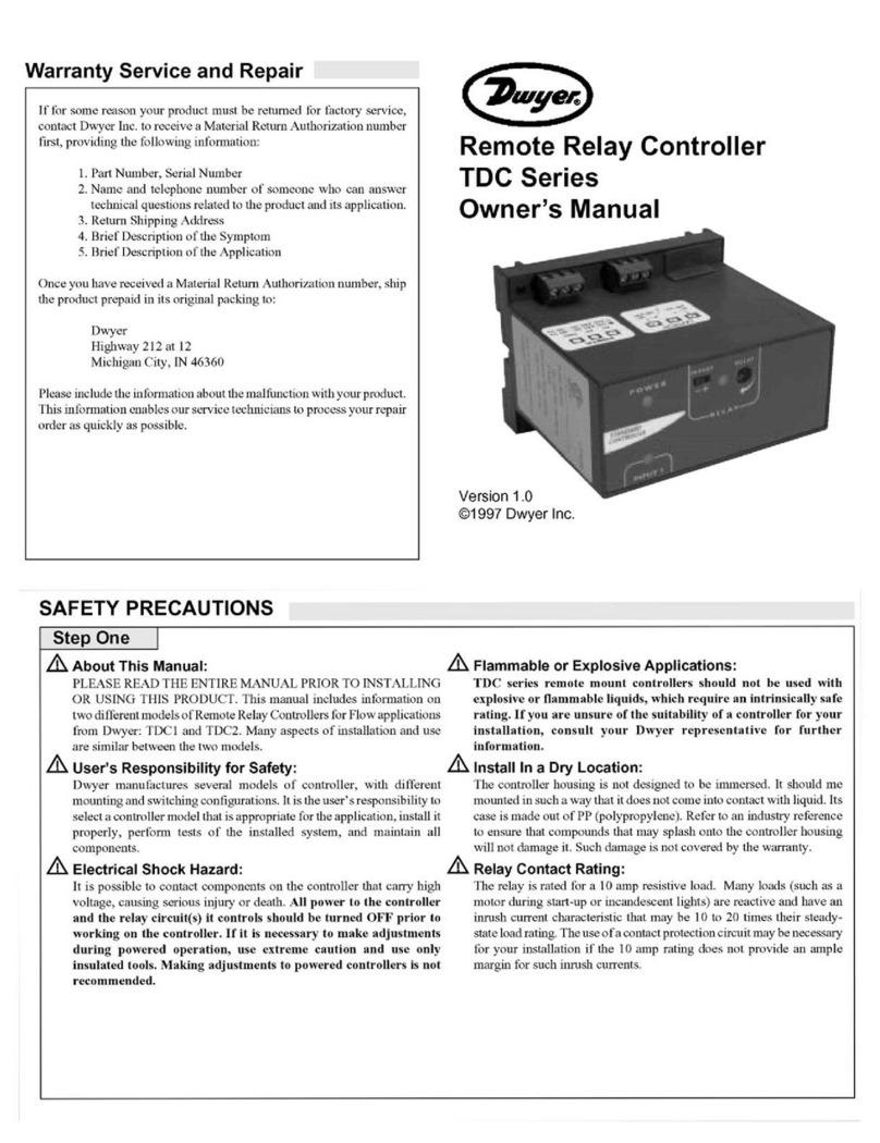 Dwyer Instruments TSC Series User manual