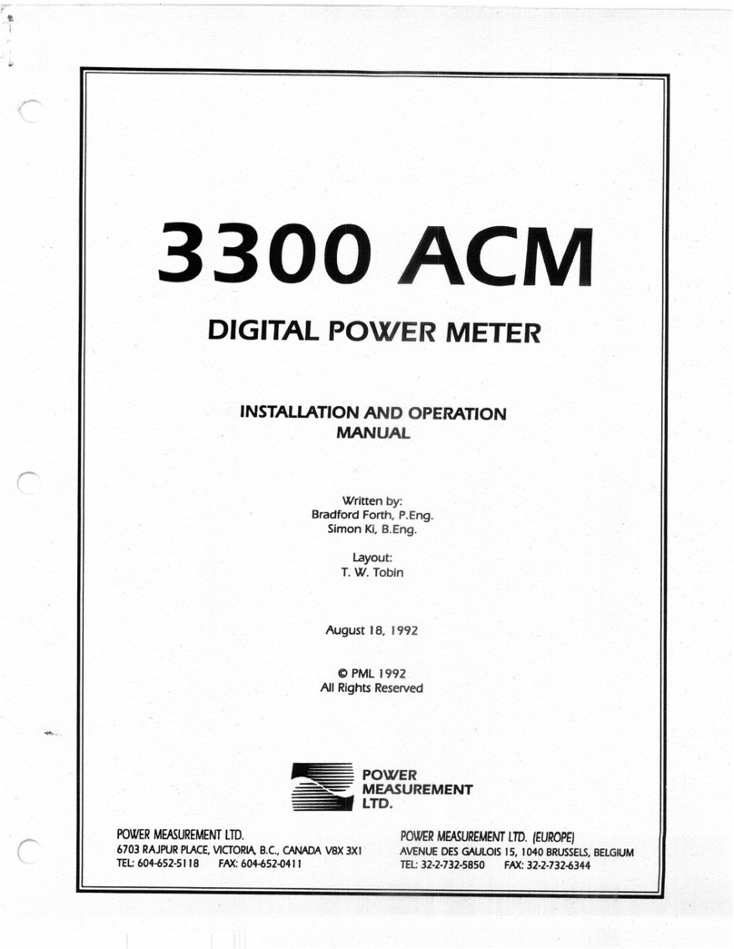 Power Measurement 3300 ACM Installation and operation manual Power Measurement 3300 ACM Installation and operation manual
