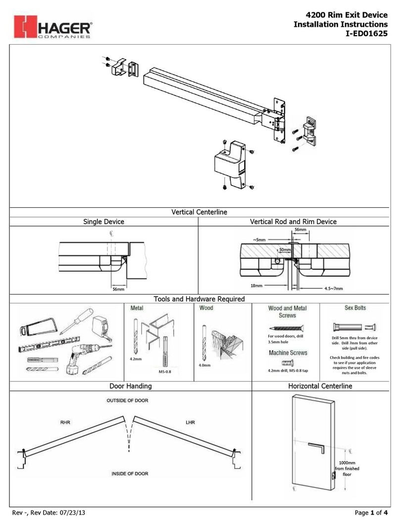 hager 4200 installation instructions