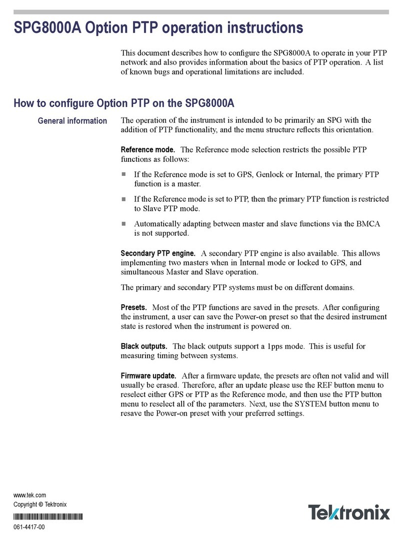 Tektronix SPG8000A User manual