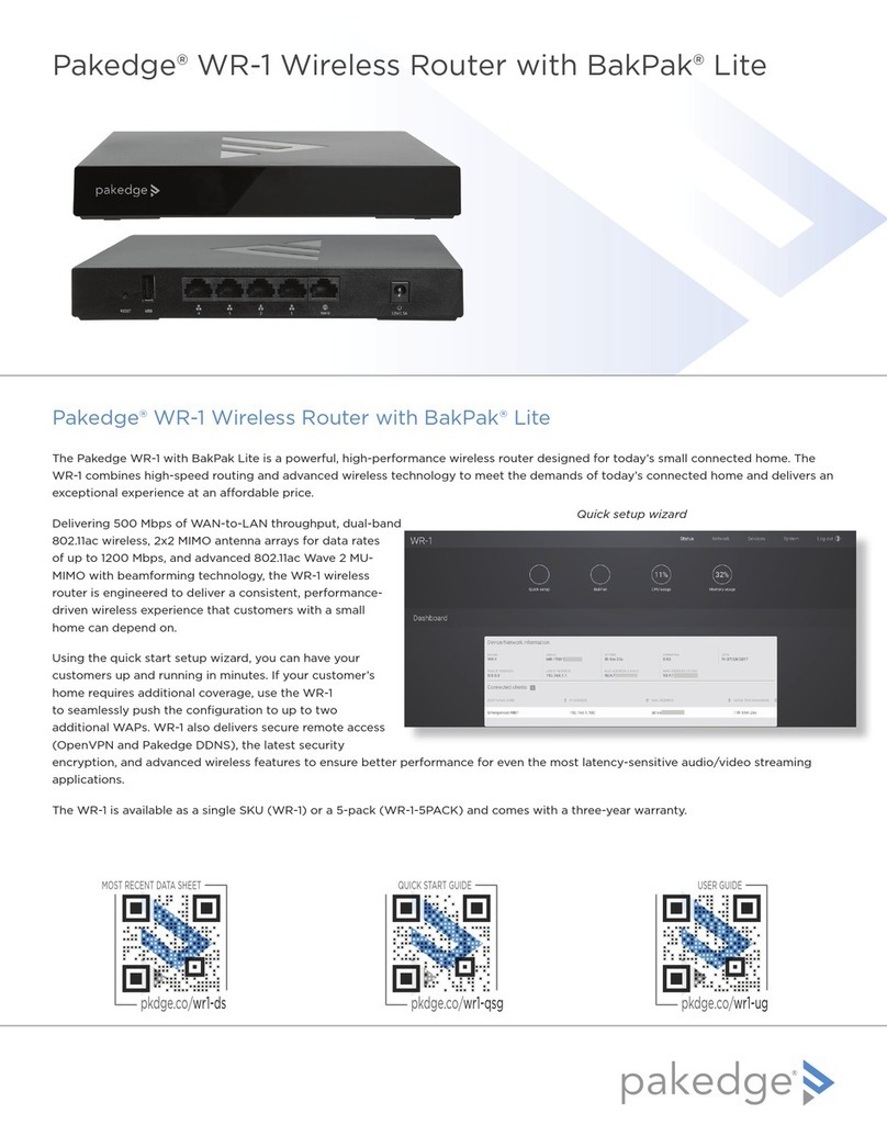 Pakedge WR-1 User manual