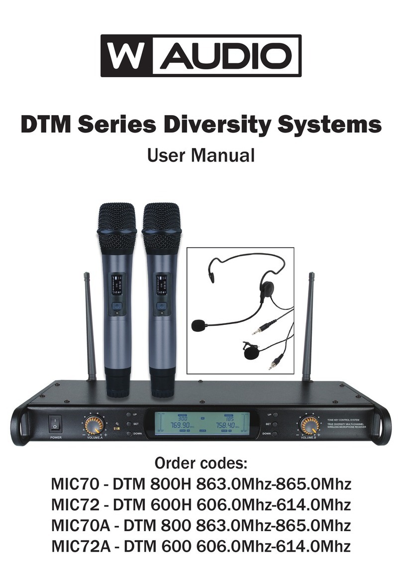 Waudio MIC70-DTM 800H User manual