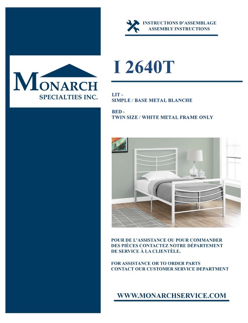 Monarch Specialties I 2640T Assembly instructions