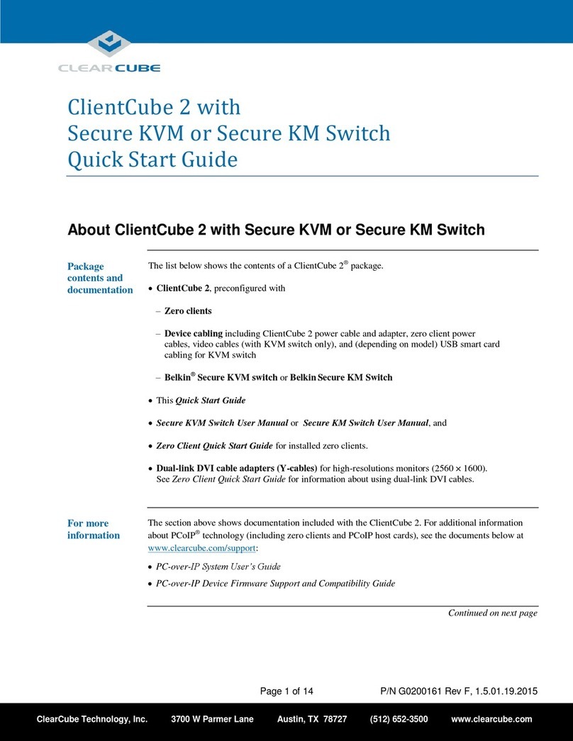ClearCube clientcube 2 quick start guide