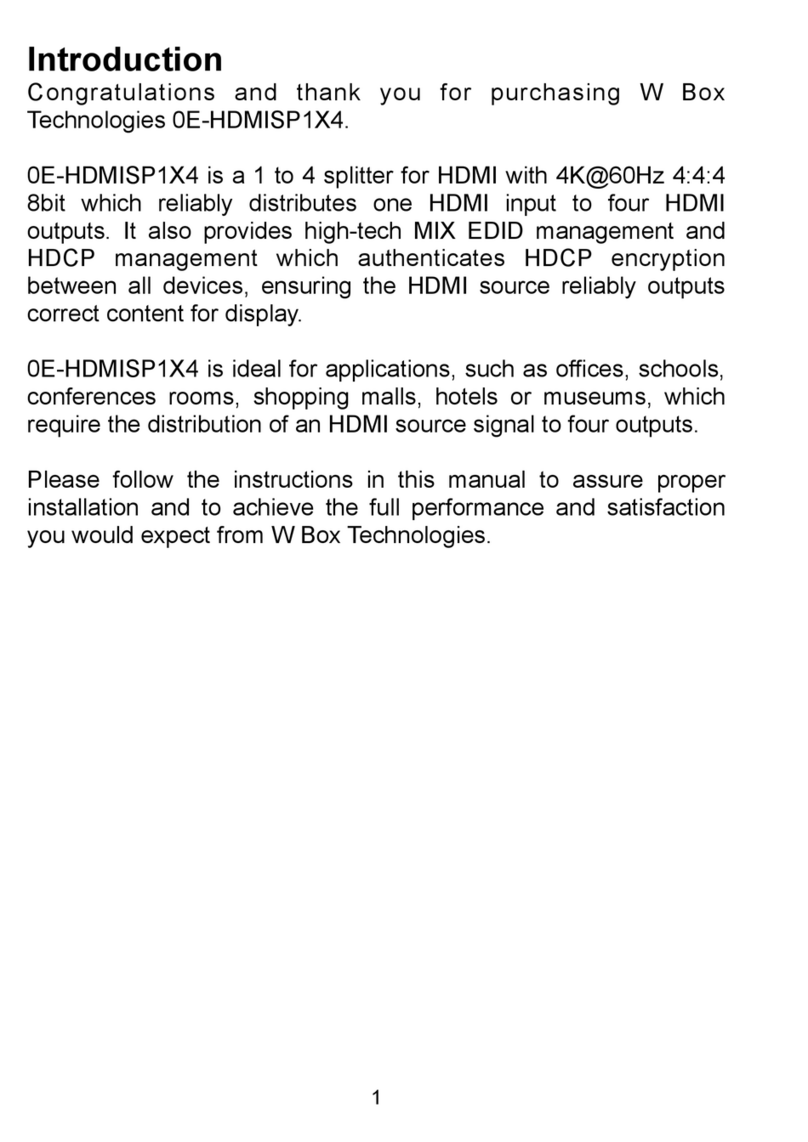 W Box Technologies 0E-HDMISP1X4 manual