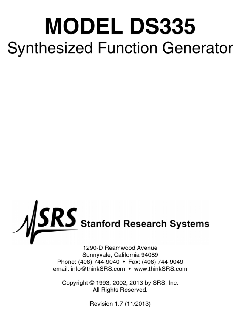 Stanford Research Systems DS335 user manual