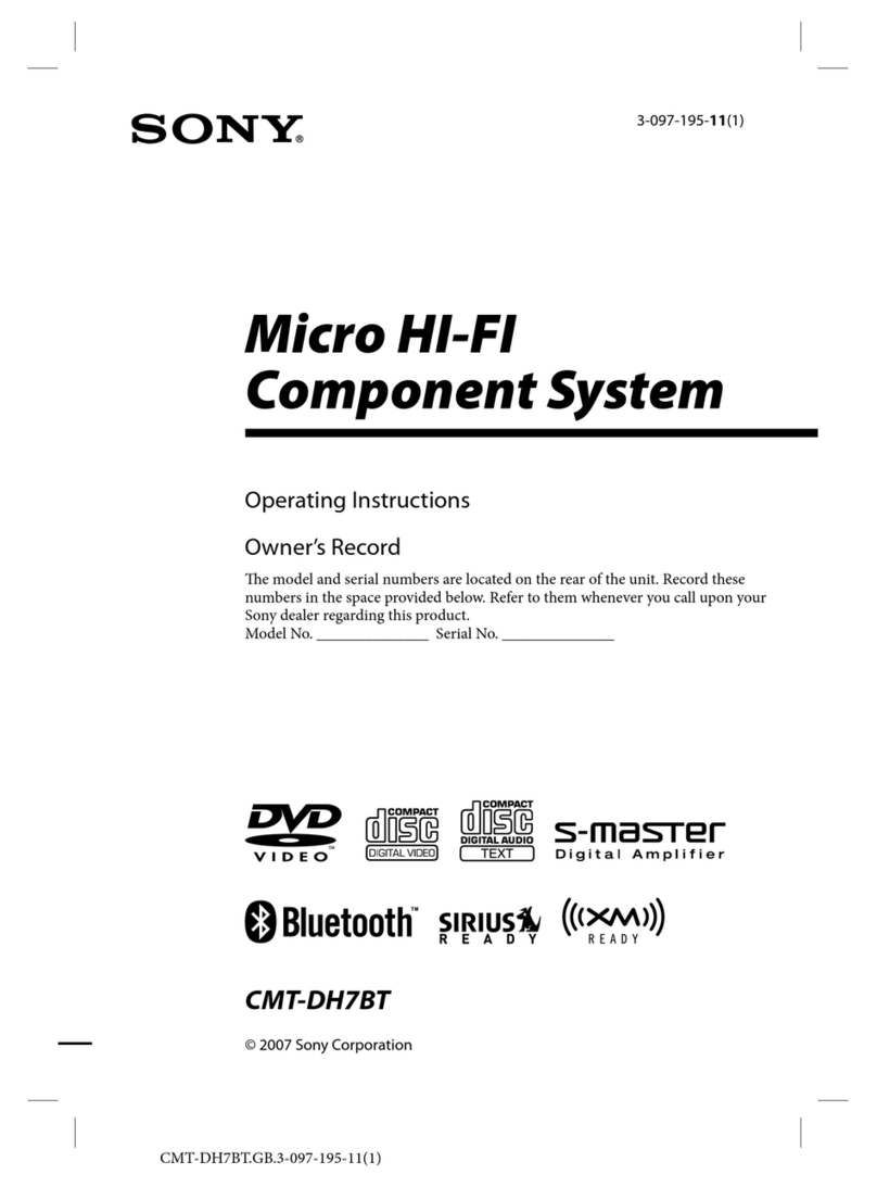 Sony CMT-DH7BT - Micro Hi Fi Component System User manual Sony CMT-DH7BT - Micro Hi Fi Component System User manual