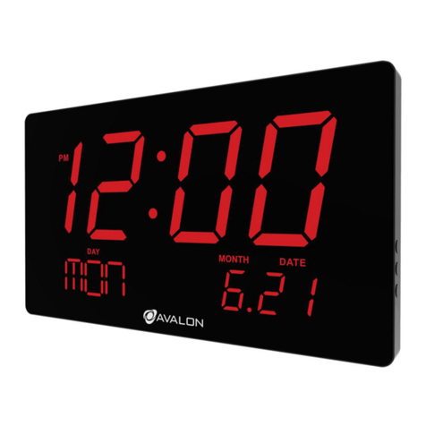 Avalon A1LEDCLOCK instruction manual