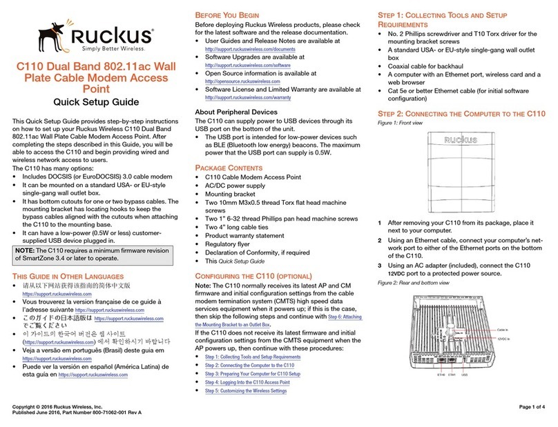 Ruckus Wireless C110 User manual