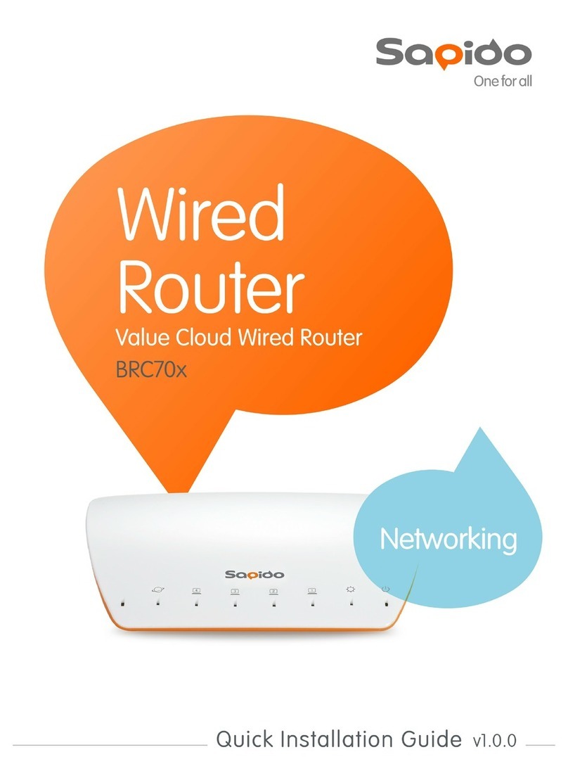 Sapido BRC70x Quick installation guide