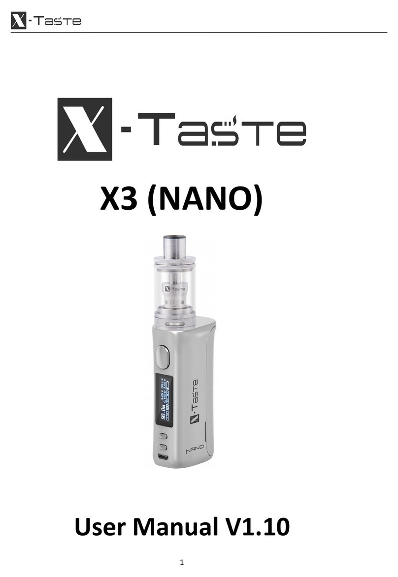 X-Taste X3 User manual