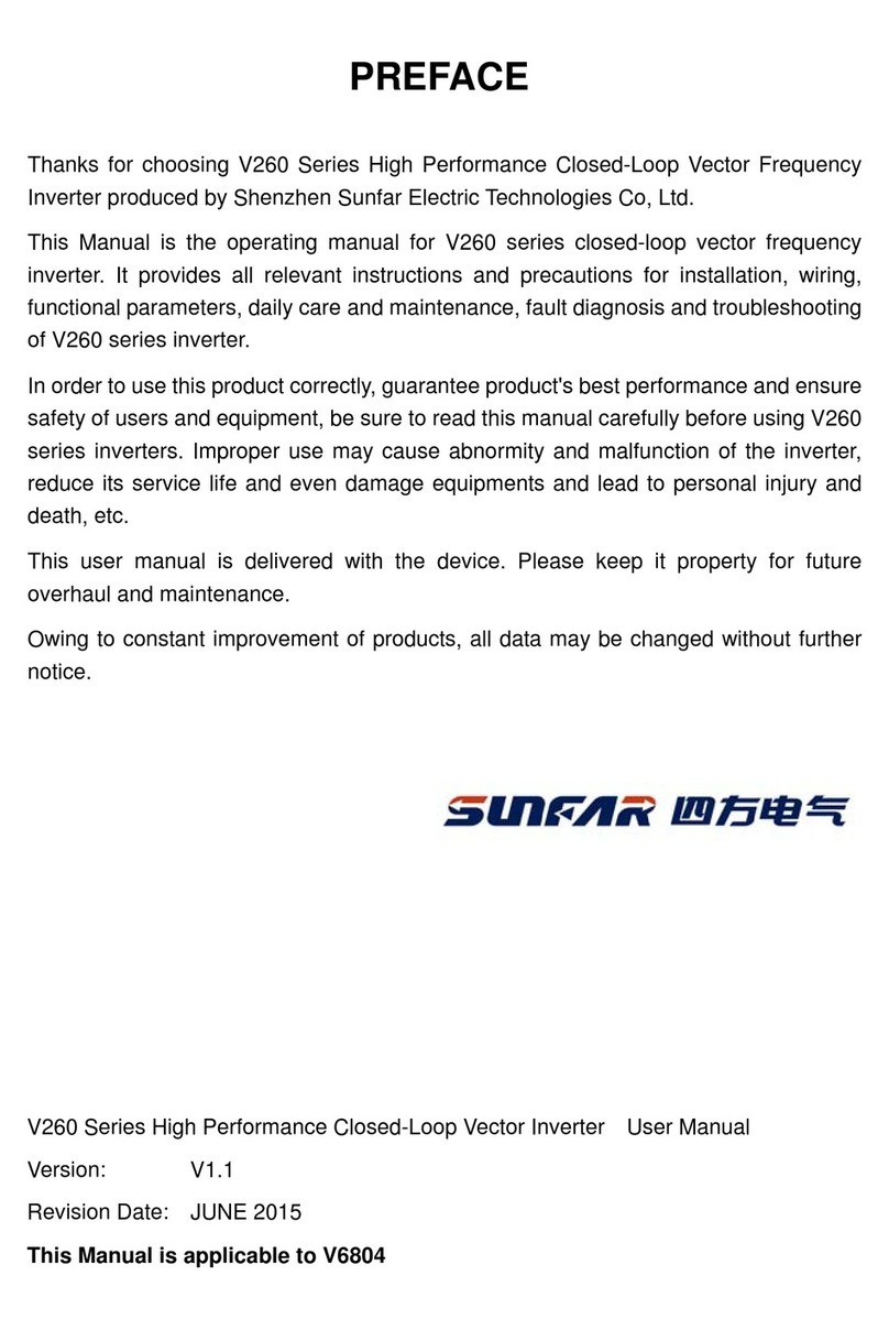 Sunfar V260-4T0007G/4T0011P user manual