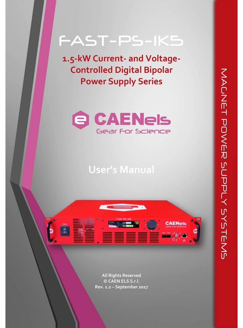 Caen ELS FAST-PS-1K5 100-15 user manual