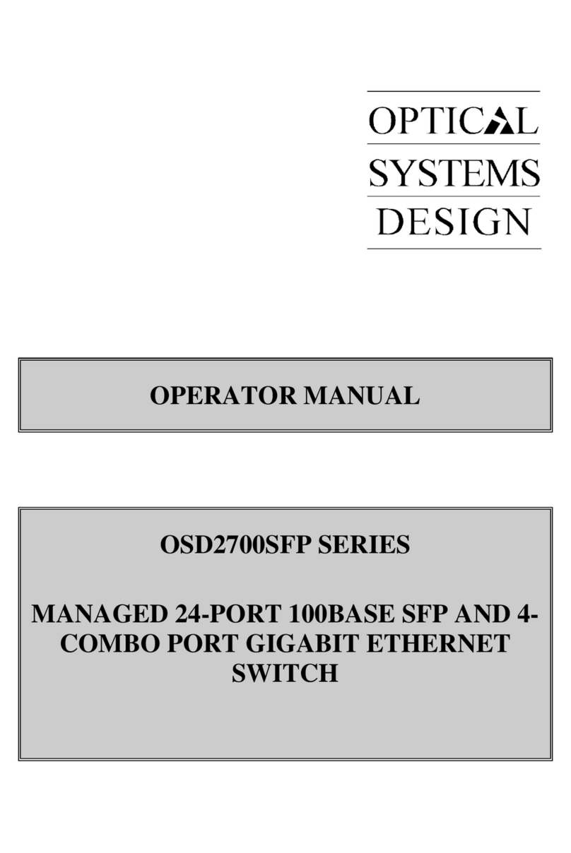 Optical Systems Design OSD2700SFP SERIES Operator's manual