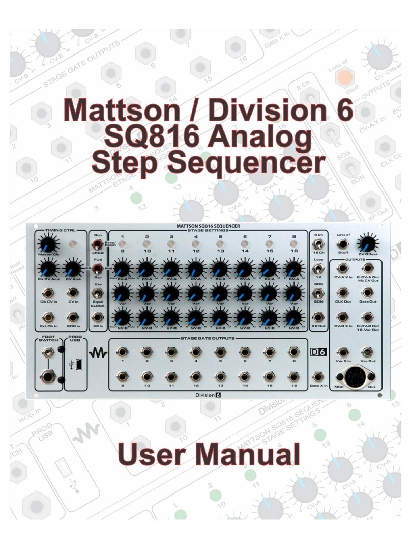 Mattson SQ816 user manual