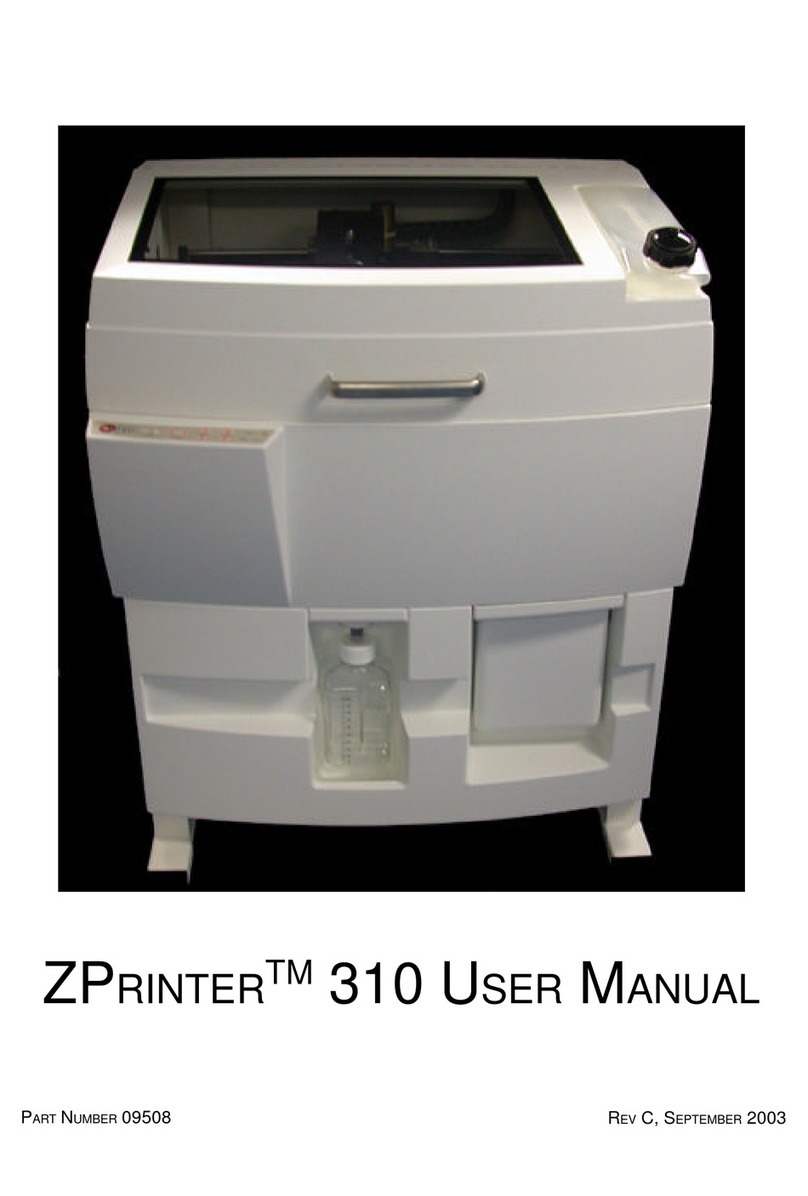 Zcorporation ZPrinter 310 User manual