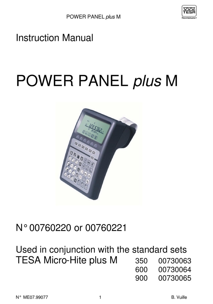 TESA Power Panel Plus M 00760220 instruction manual