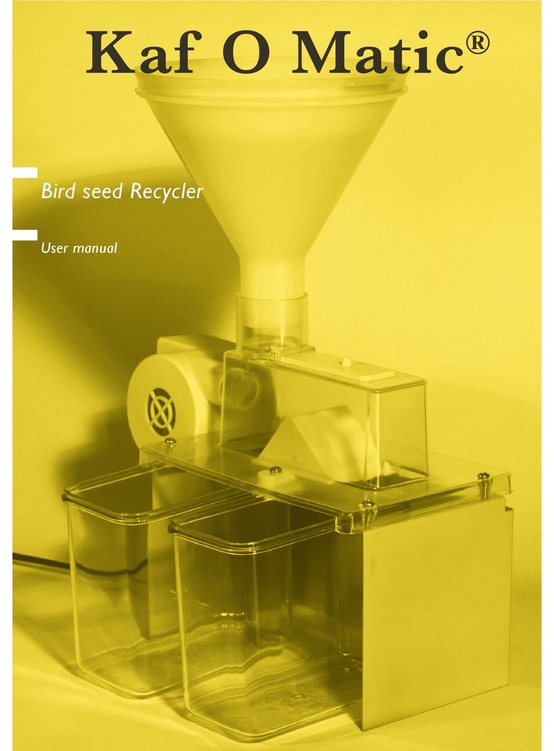 Kaf O Matic Bird seed Recycler user manual