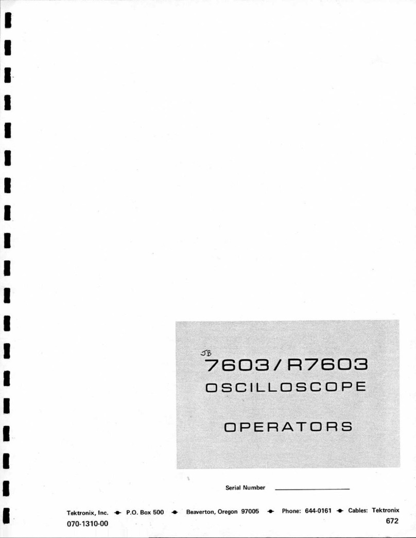 Tektronix 7603 User manual