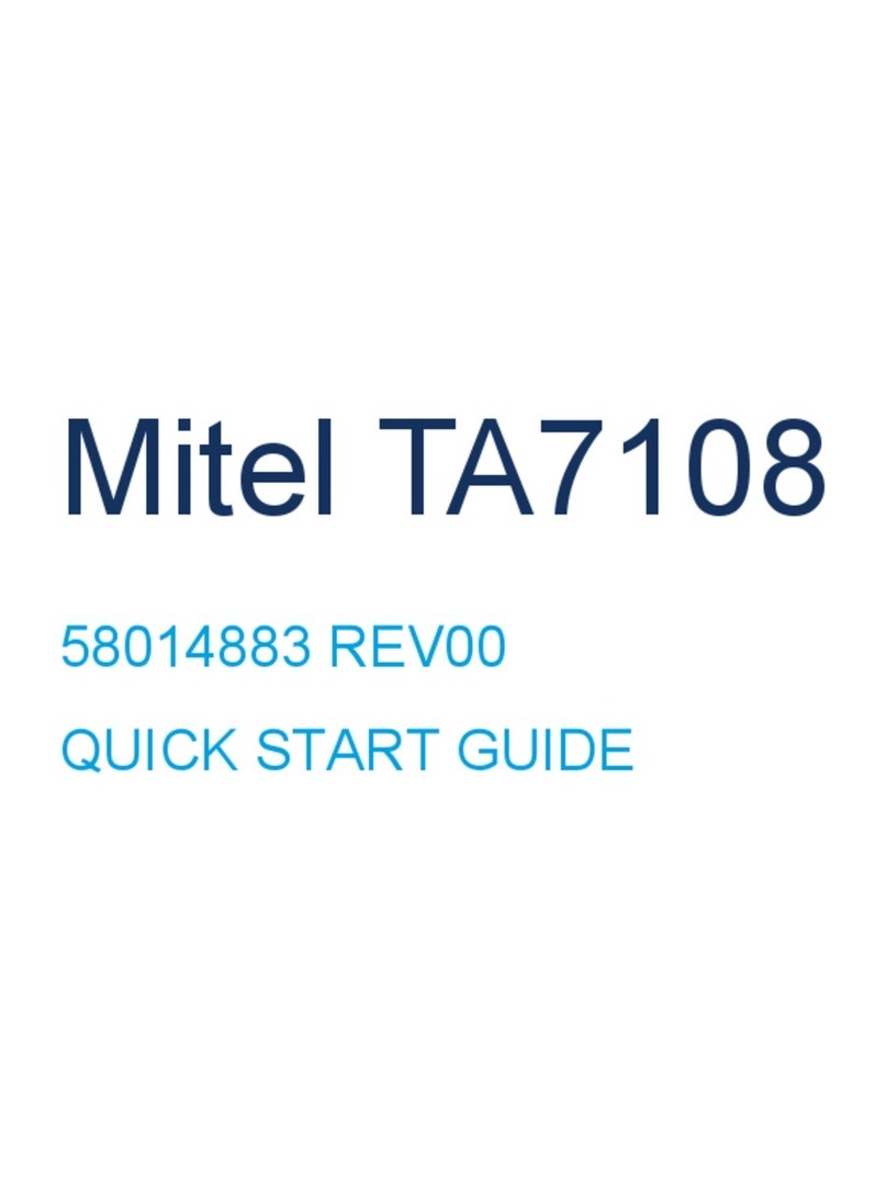 Mitel TA7108 quick start guide