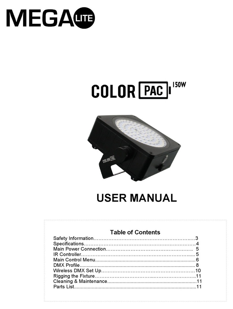 MegaLite COLOR PAC I50W User manual