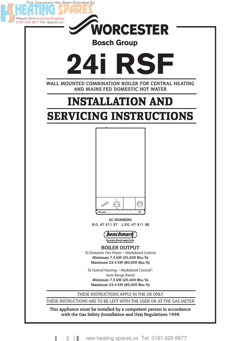 Worcester 24I RSF Installation and servicing instructions