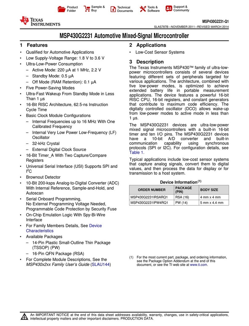 Texas Instruments MSP430G2231 user guide
