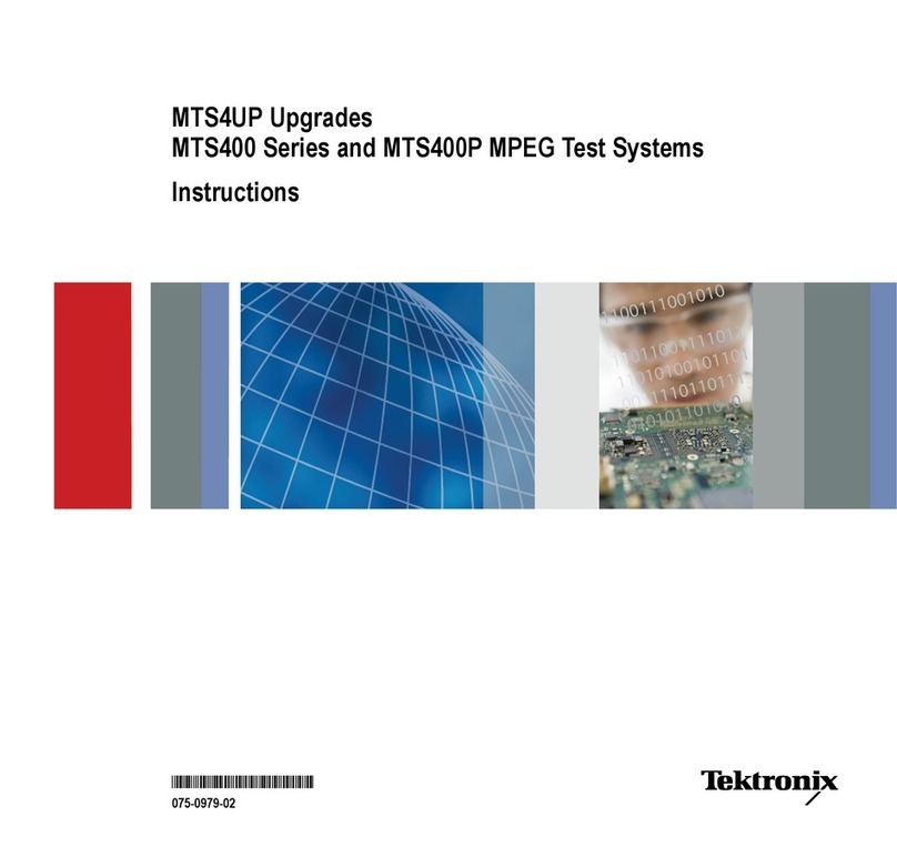 Tektronix MTS400 Series User manual Tektronix MTS400 Series User manual