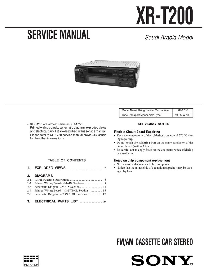 Sony XR-T200 Service manual