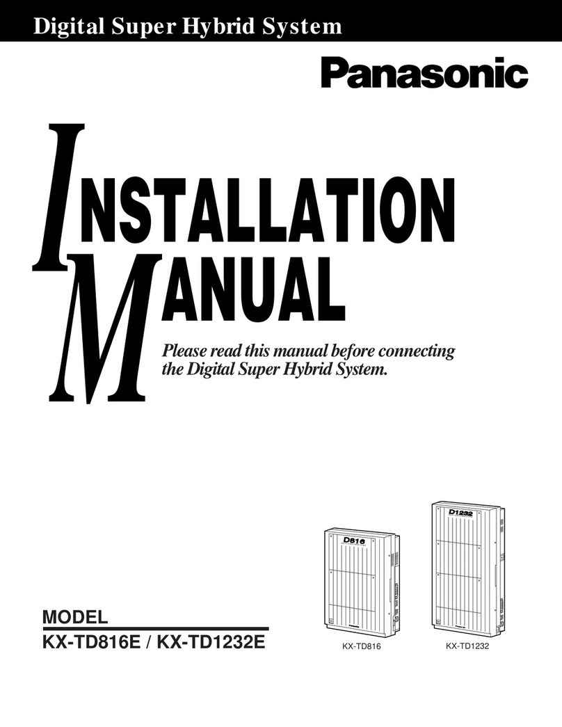 Panasonic KX-TD1232E installation manual