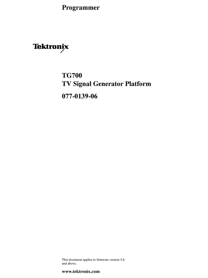 Tektronix TG700 Owner's manual