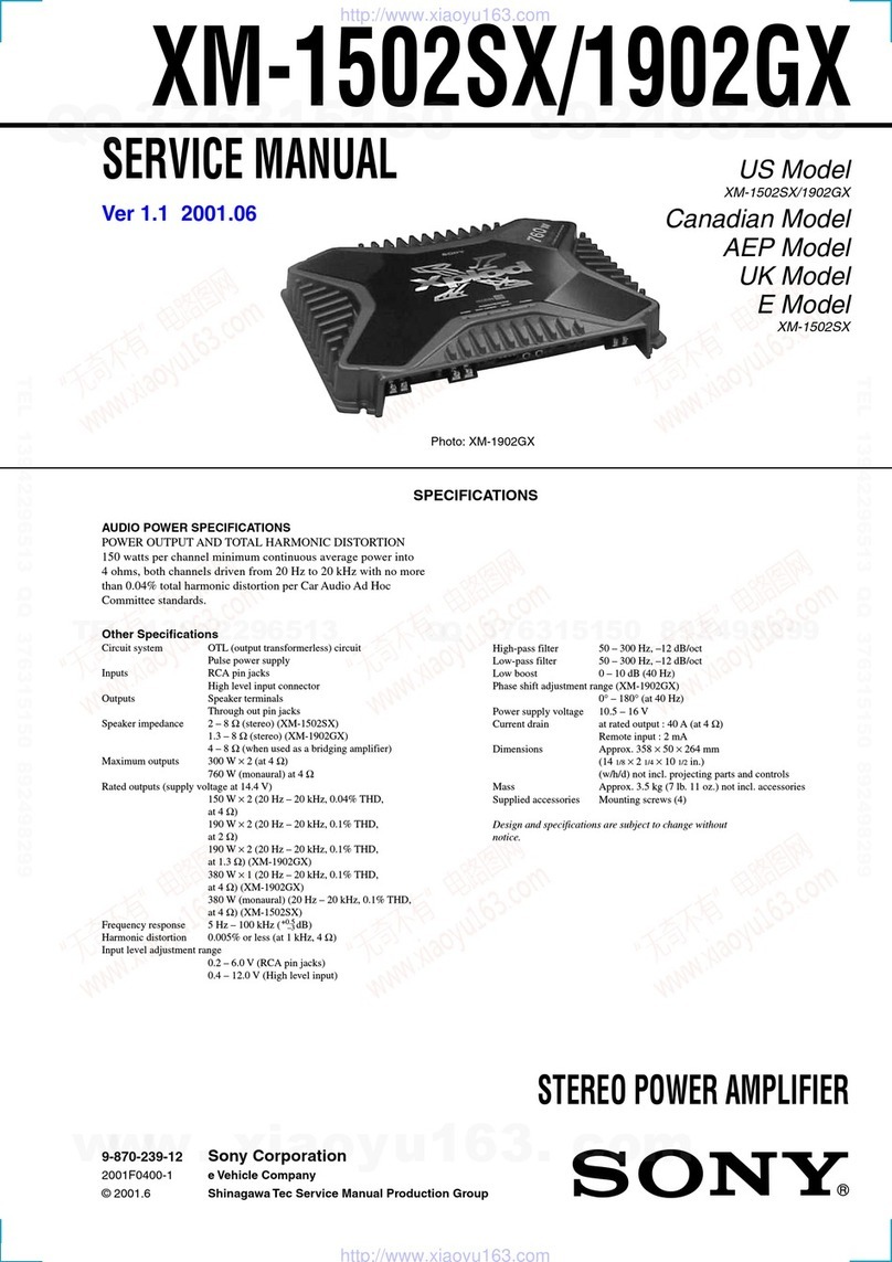 Sony XM-1902GX User manual