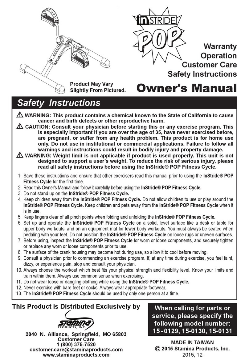 Stamina InStride POP owner's manual