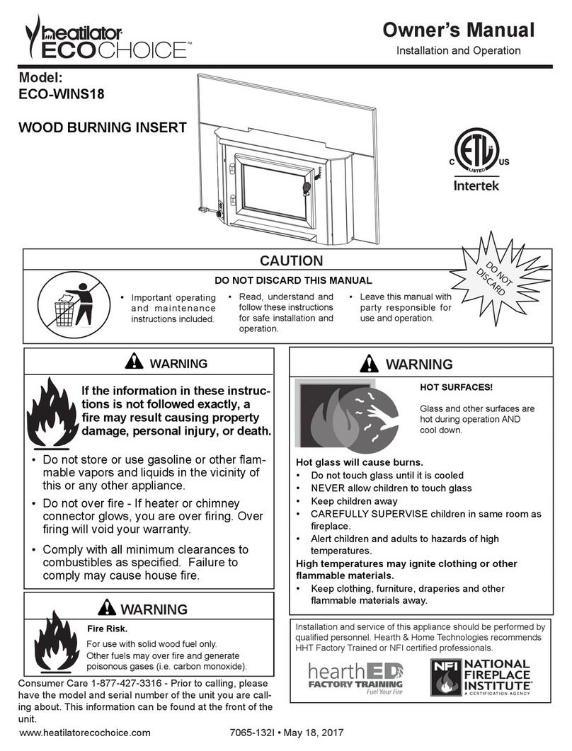 Heatilator ECO-WINS18 User manual