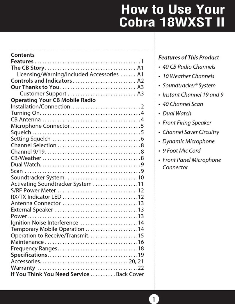 Cobra 18 WXST II user manual