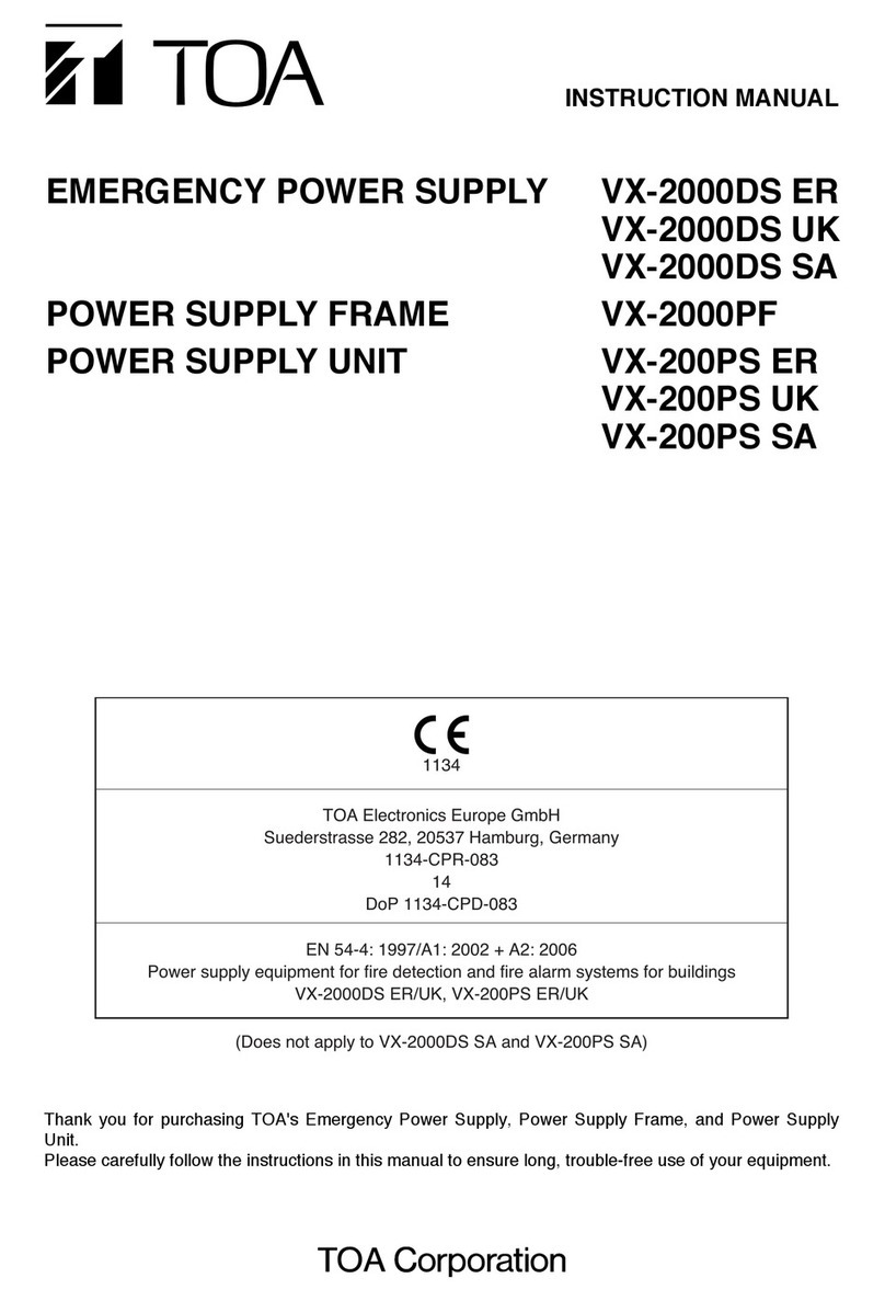 Toa VX-2000DS ER instruction manual