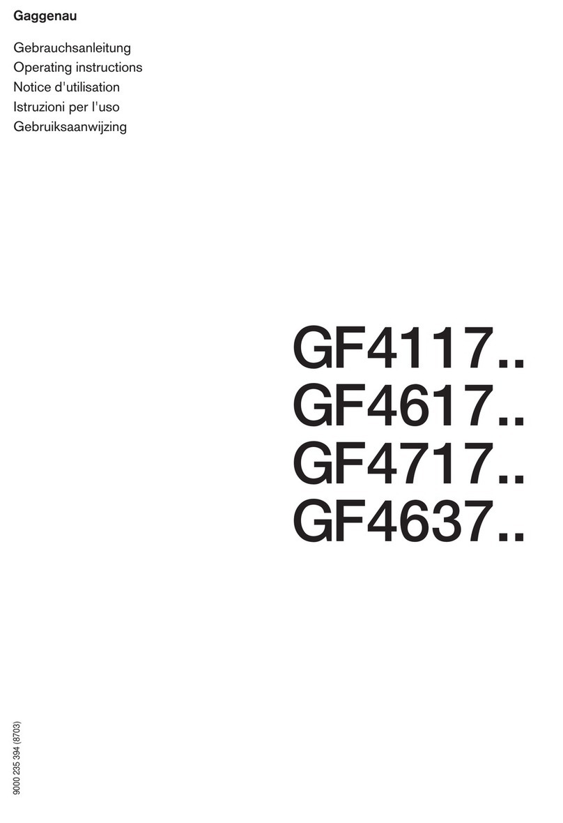 Gaggenau GF4117 series operating instructions