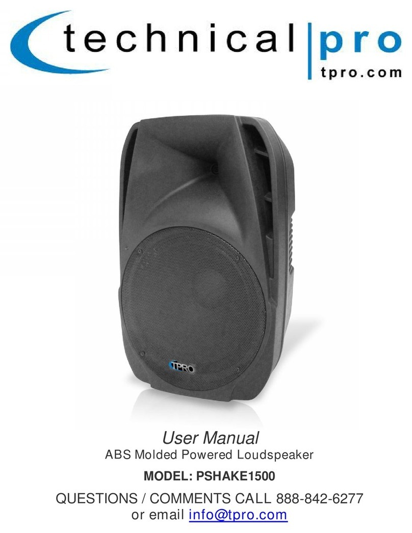 Technical Pro PSHAKE1500 User manual