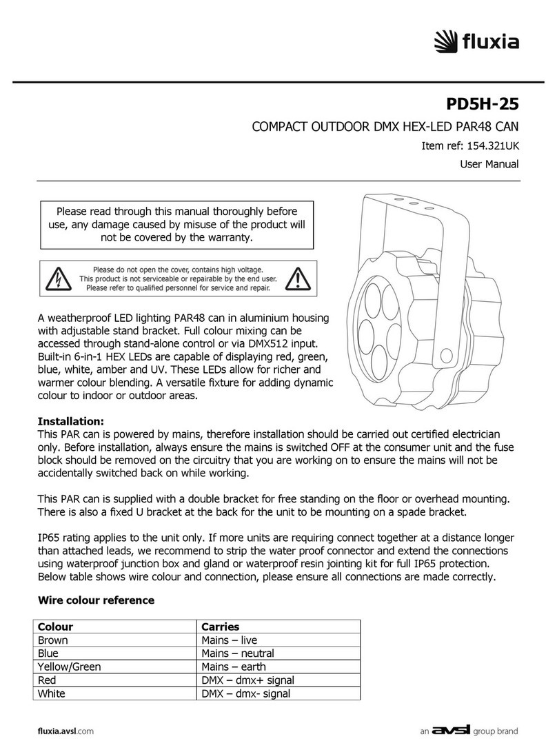fluxia PD5H-25 user manual