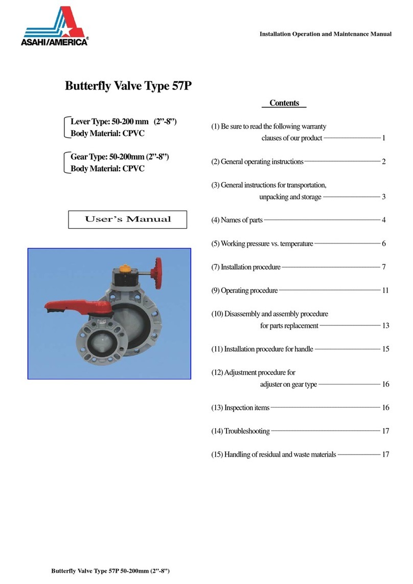 ASAHI 57P Installation, operation and maintenance manual
