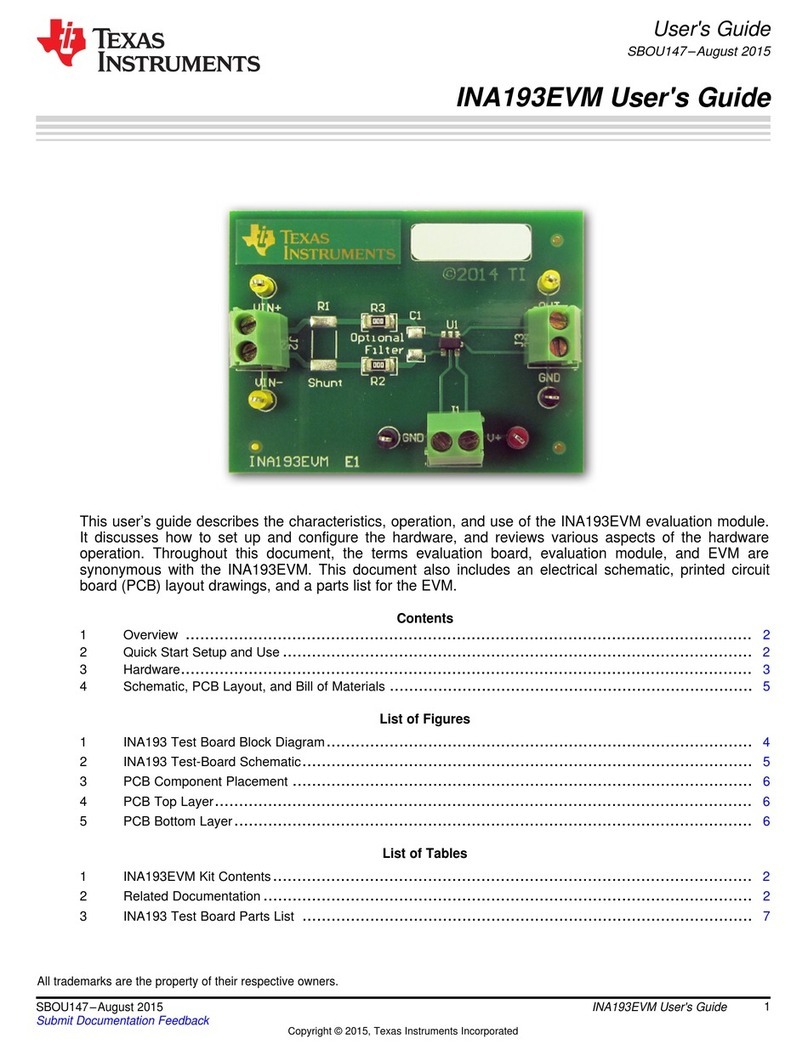Texas Instruments INA193EVM User manual